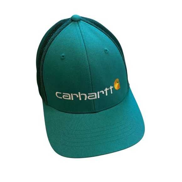 Carhartt Other - Carhartt Green Force Rugged Flex Fitted Canvas Mesh-Back Logo Graphic‎ Cap M/L